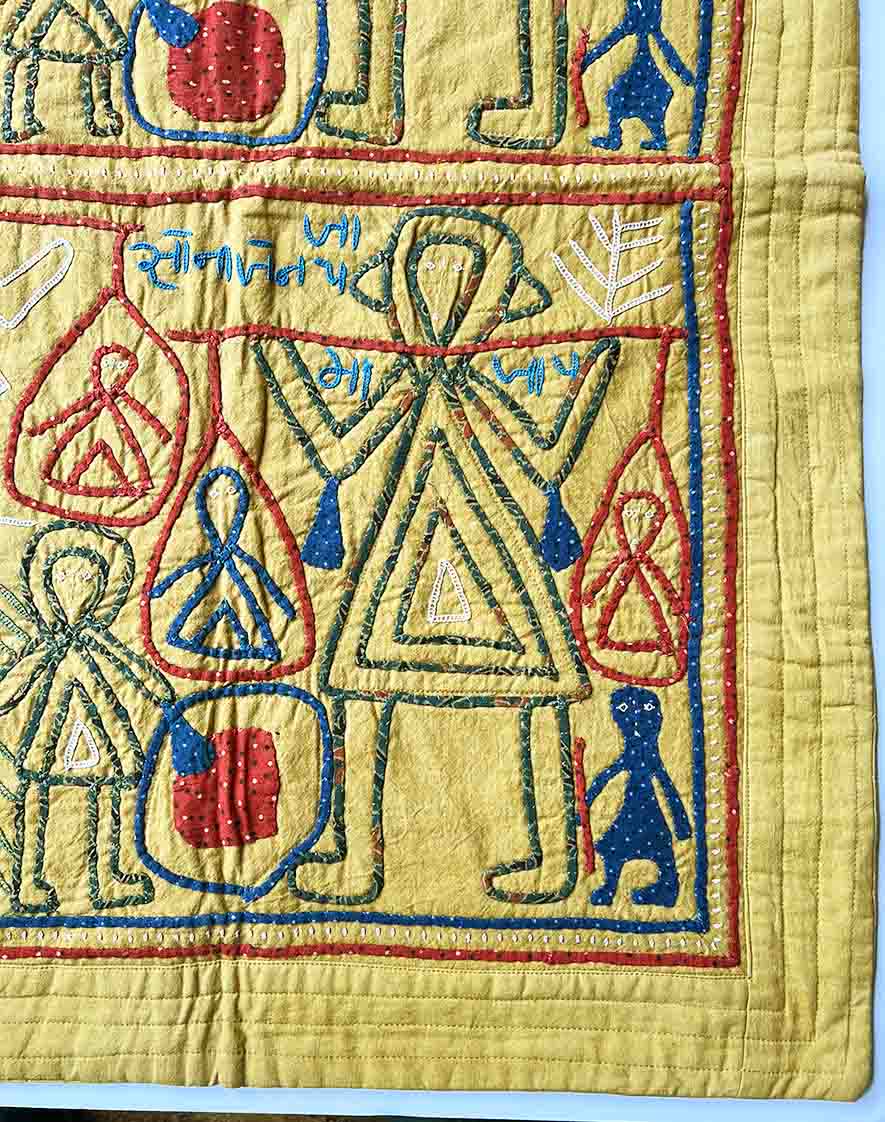 Large aplique wall hanging from Kutch