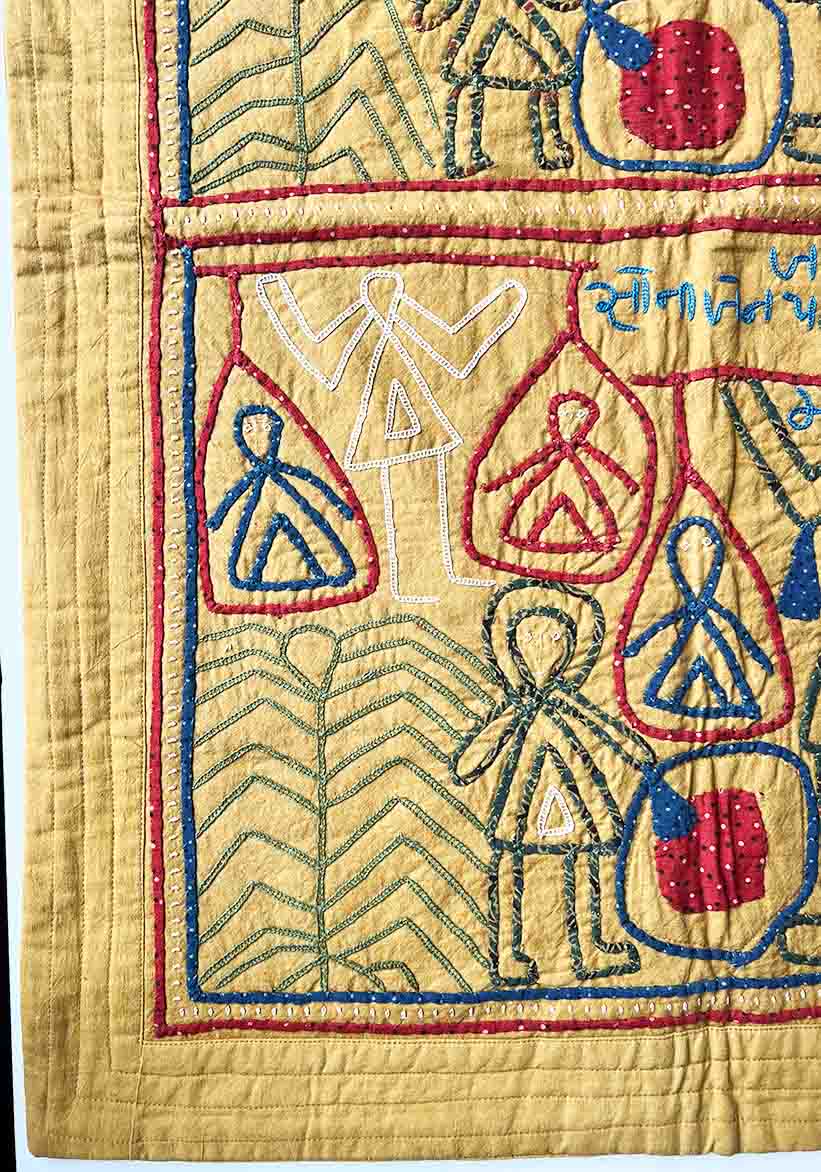 Large aplique wall hanging from Kutch
