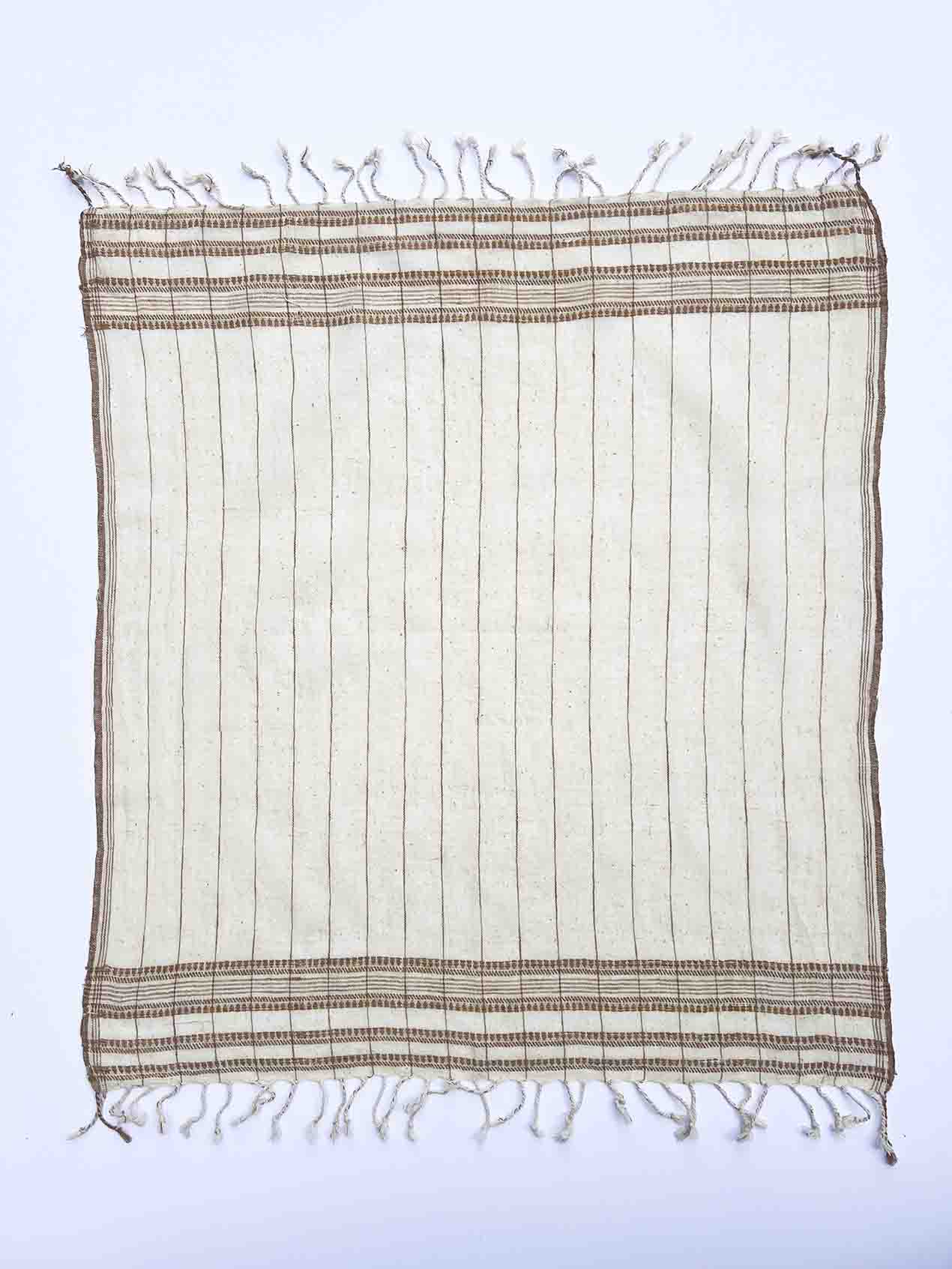 Set of four brown organic Kala cotton table napkins