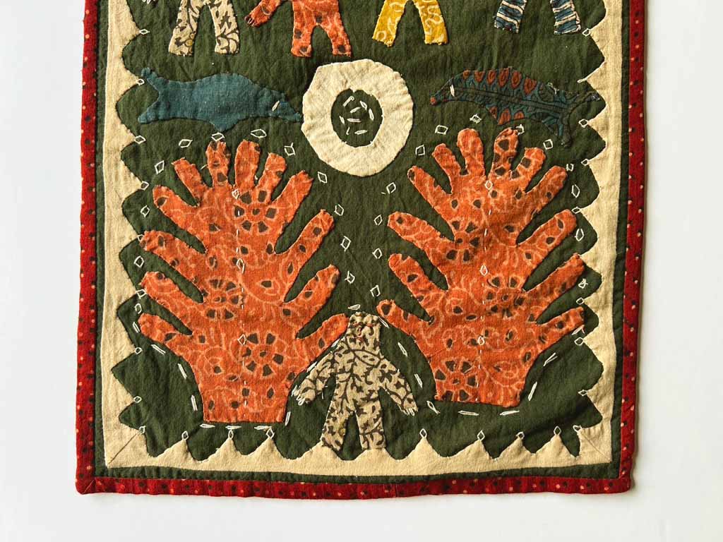 The kids celebrate the coming of the monsoon, green background