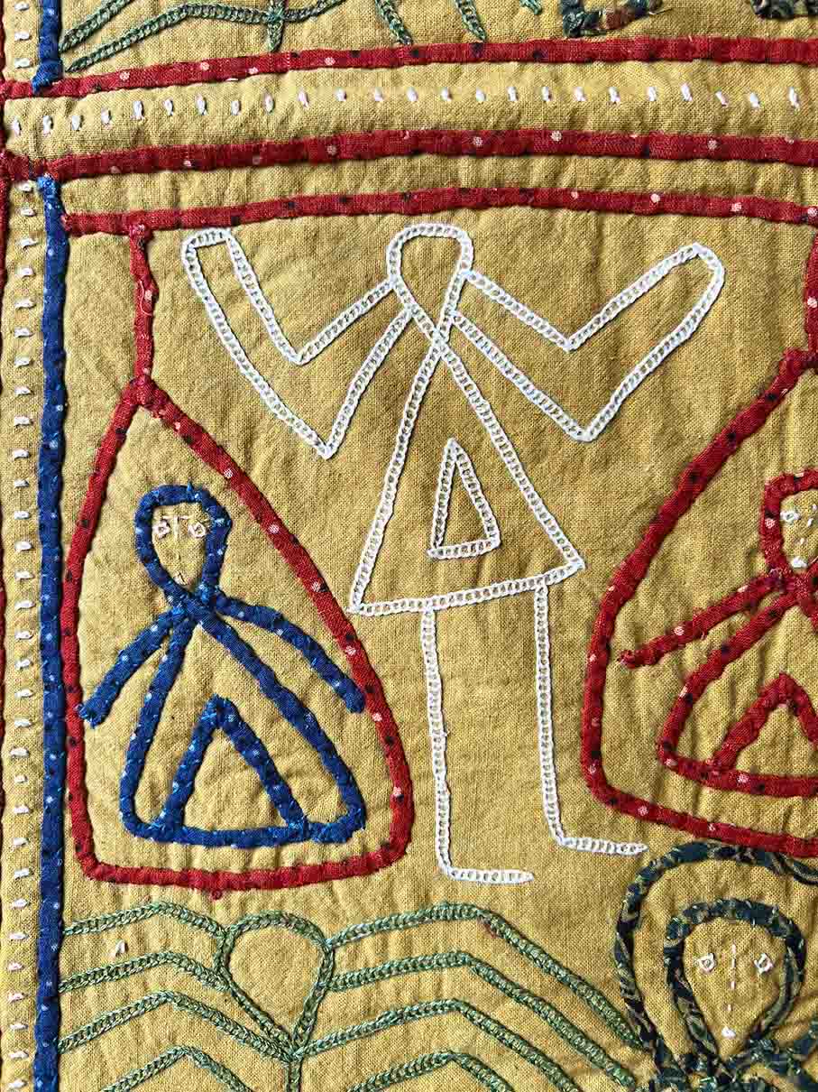 Large aplique wall hanging from Kutch