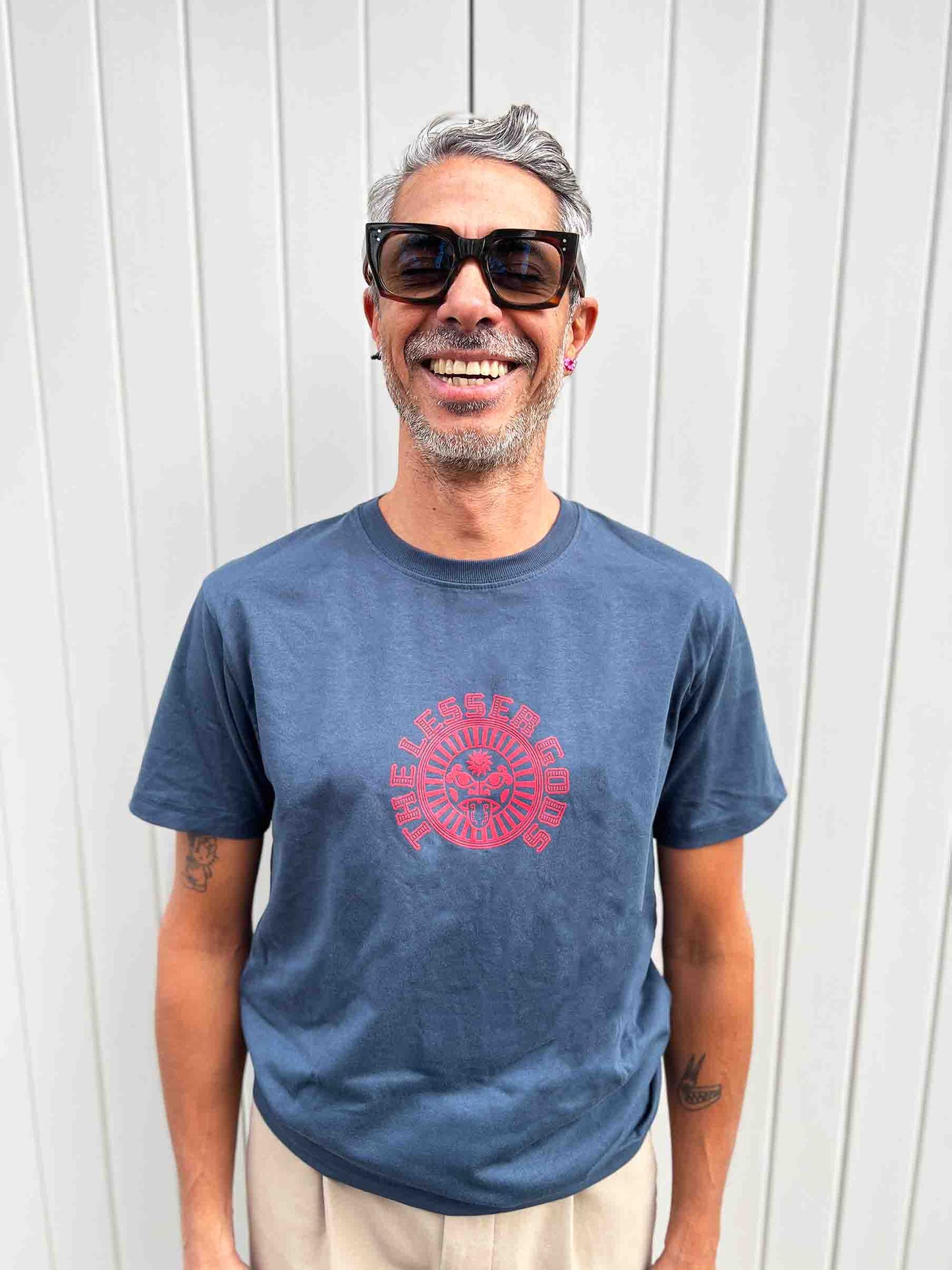 Huehuecyotl Denim Blue T-Shirt