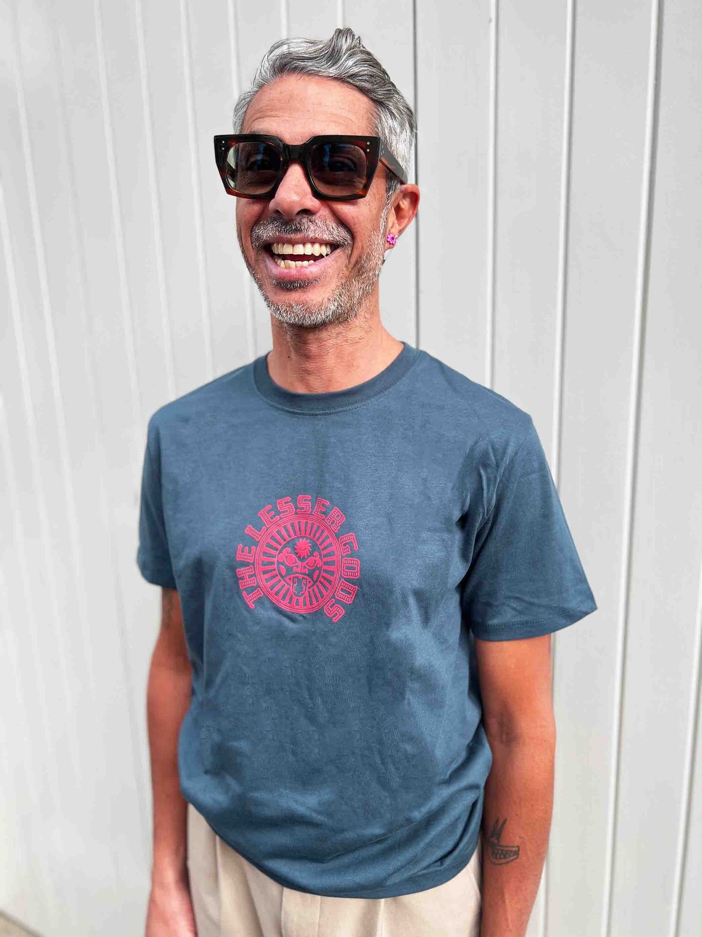 Huehuecyotl Denim Blue T-Shirt