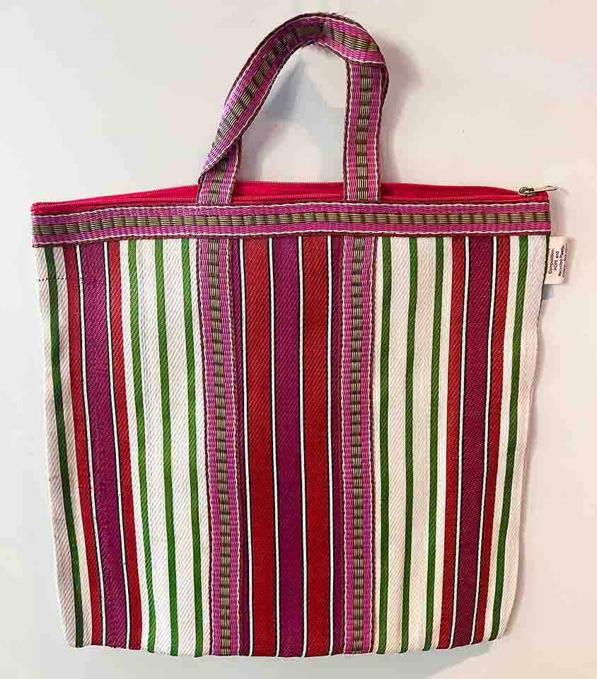 Shopping bags made from recycled plastic in Varanasi