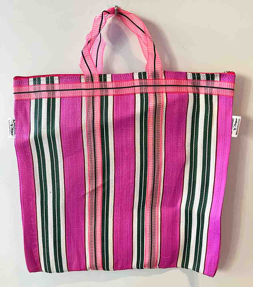 Shopping bags made from recycled plastic in Varanasi