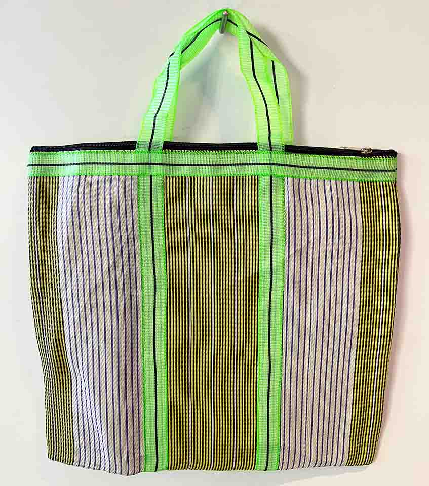 Shopping bags made from recycled plastic in Varanasi