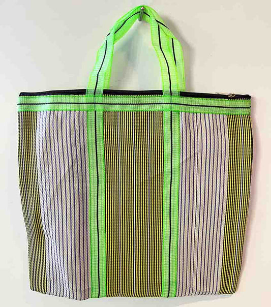 Shopping bags made from recycled plastic in Varanasi