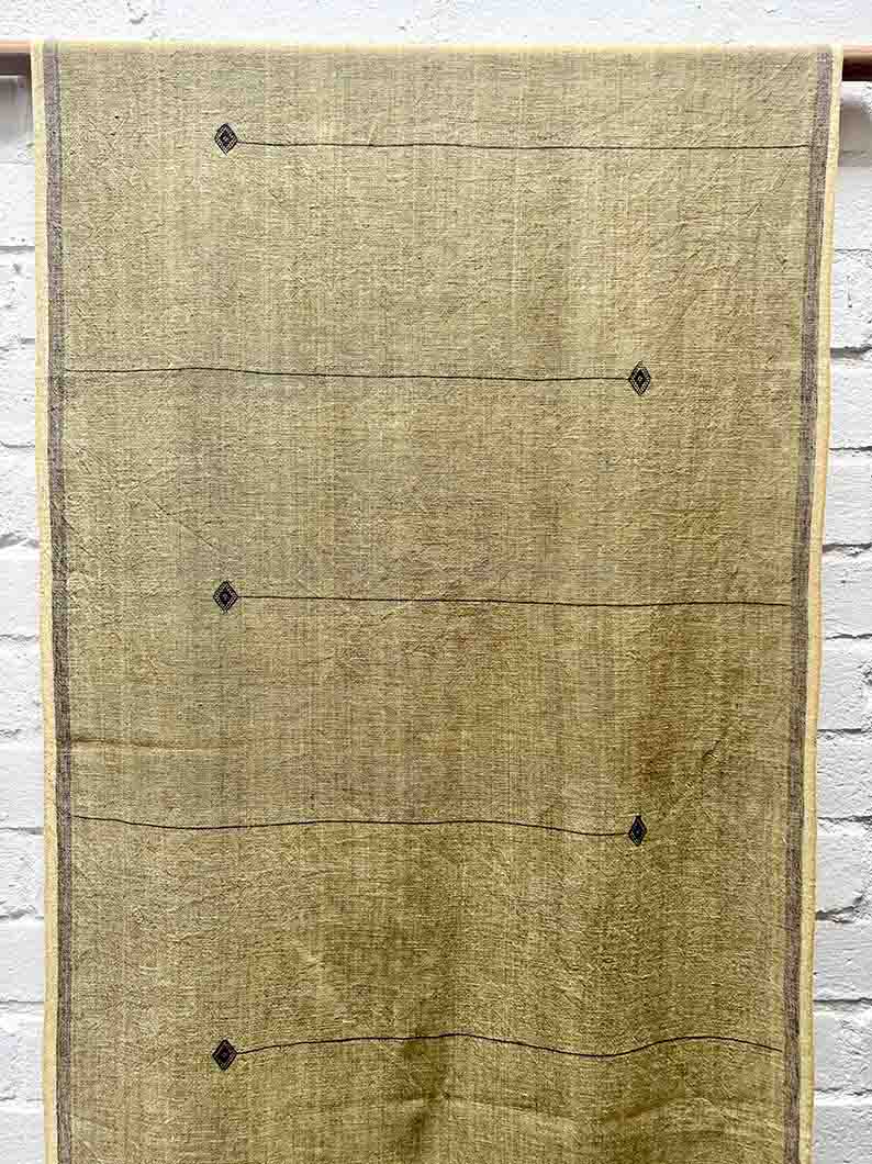 Hand woven organic kala cotton scarf (stole) from Kutch